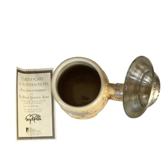 Hadley Coll. Perfect Getaway Series Terry Redlin Shoreline Neighbors Beer Stien - Picture 8 of 9